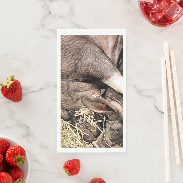SERVIETTE EN PAPIER COCHONS MIGNONS (En situation)