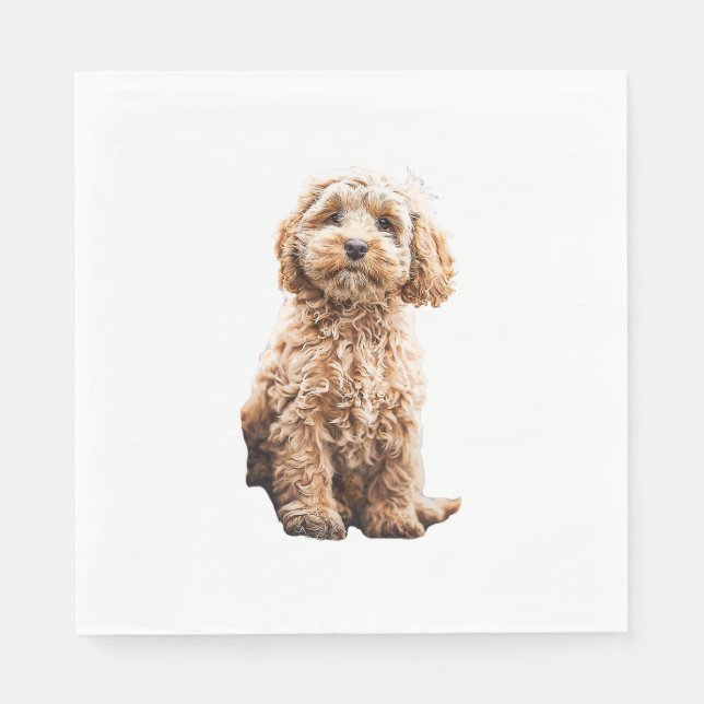 Serviette En Papier Cockapo Cavoodle Labradoodle mignon Chien Chien-Ch (Devant)