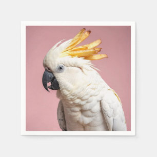 Serviette En Papier Cockatoo Drôle Avec Crest Fries Français