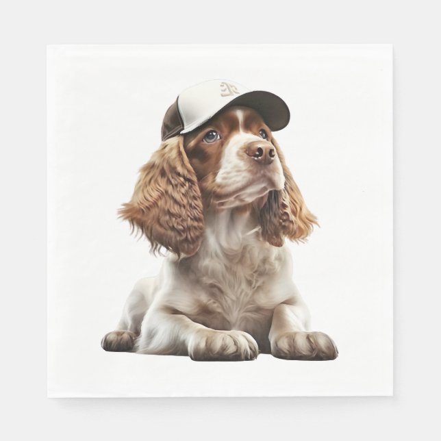 Serviette En Papier Cocker Baseball (Devant)