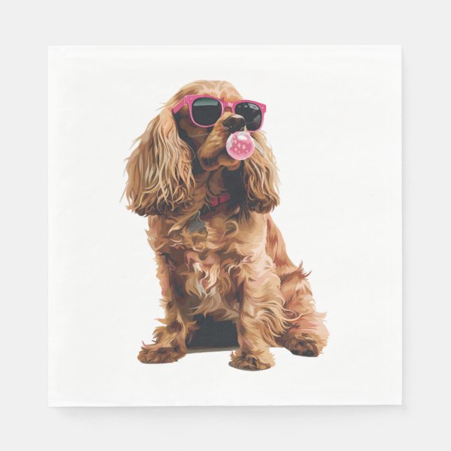 Serviette En Papier Cocker Spaniel (Devant)