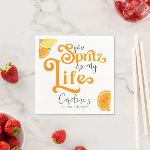 Serviette En Papier Cocktail Aperol Spritz Fête des mariées de style i