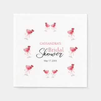 Serviette En Papier Cocktail Beverage Fête des mariées Bow rose