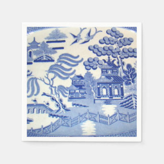 Serviette En Papier Cocktail Blue Willow Napkins Vous Fier