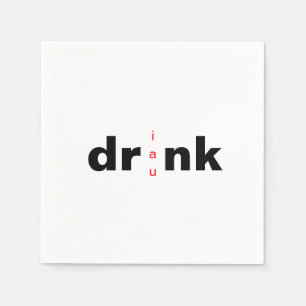 Serviette En Papier Cocktail Bold Drink Drank Drunk Échange de Voyelle