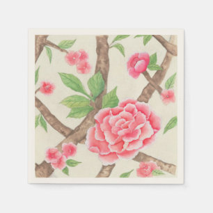Serviette En Papier Cocktail CHinois Pink Peony Napkin