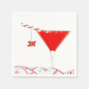 Serviette En Papier Cocktail Christmas Joy avec Sucre de canne
