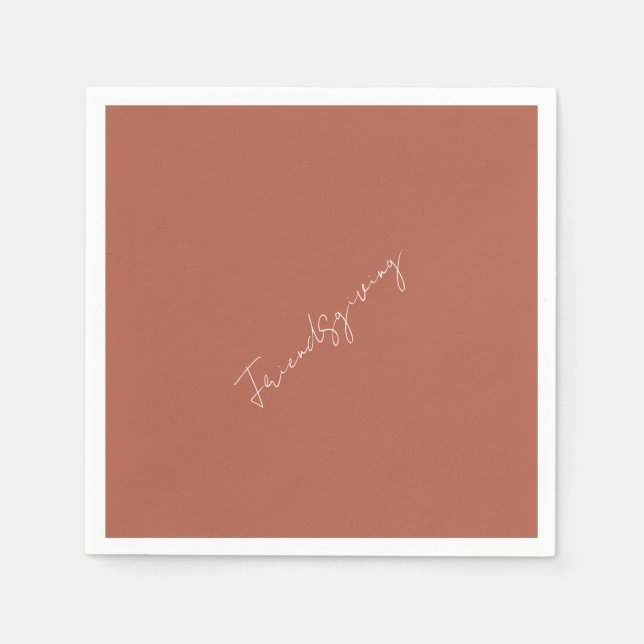 Serviette En Papier Cocktail Cinnamon Friendsgiving (Devant)