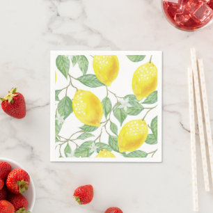 Serviette En Papier Cocktail citron