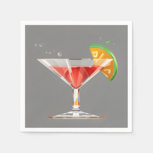 Serviette En Papier Cocktail classique (Devant)