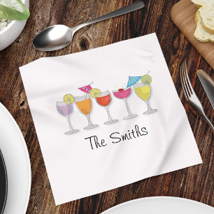 Serviette En Papier Cocktail coloré serviettes