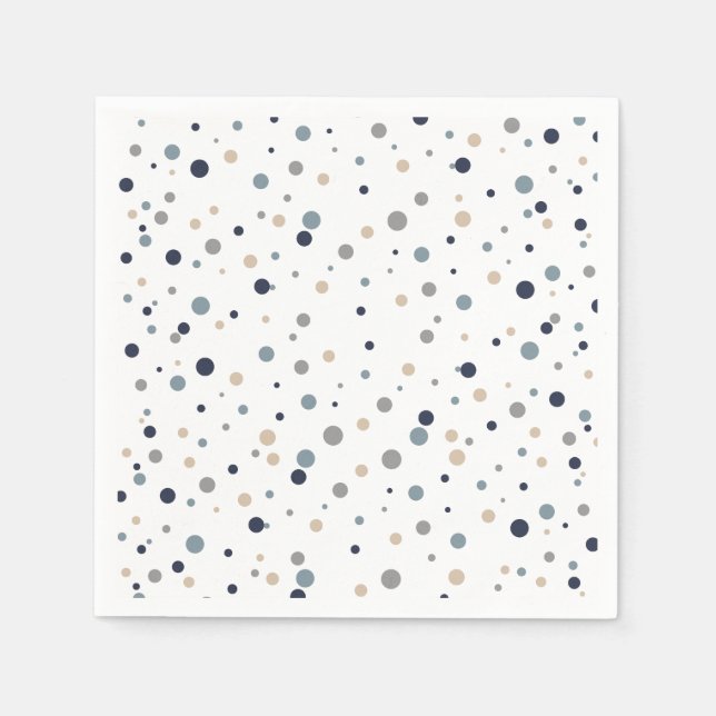 Serviette En Papier Cocktail Confetti / Serviettes de dessert (Devant)