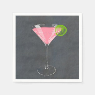 Serviette En Papier Cocktail cosmopolite
