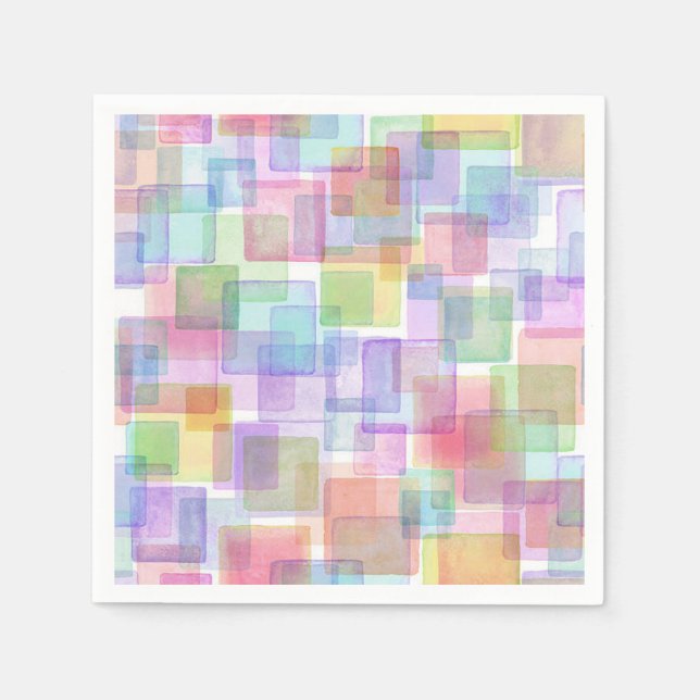 Serviette En Papier Cocktail couleur avec assortiment (Devant)