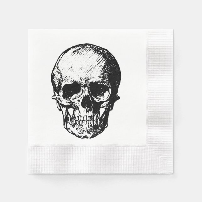 Serviette En Papier Cocktail crâne Napkin (Devant)