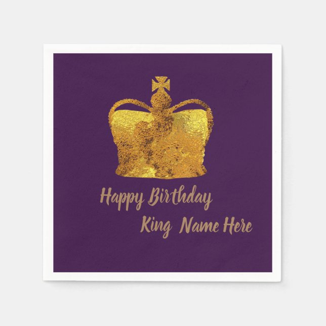 Serviette En Papier Cocktail d'anniversaire personnalisé Napkin (Devant)