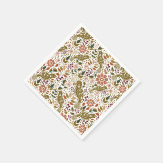 Serviette En Papier Cocktail d'Art populaire de faisan Napkin Décor de