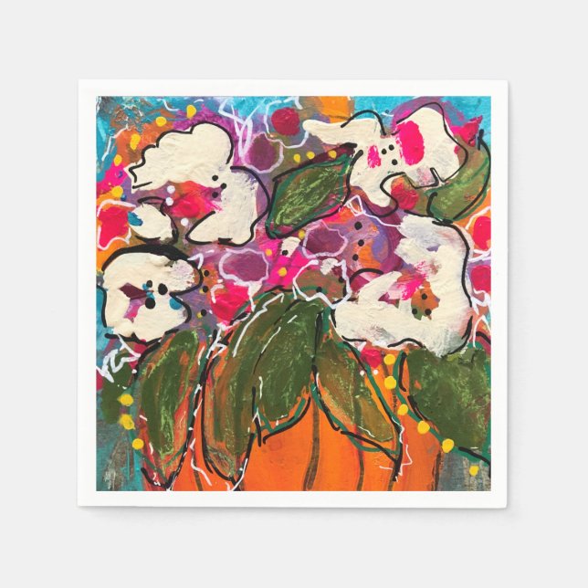 Serviette En Papier Cocktail d'automne coloré Napkin (Devant)