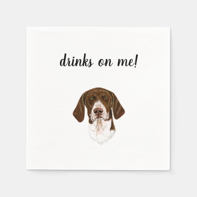 Serviette En Papier Cocktail de chien serviettes (Devant)