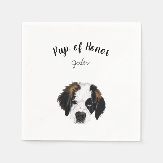 Serviette En Papier Cocktail de chien serviettes (Devant)