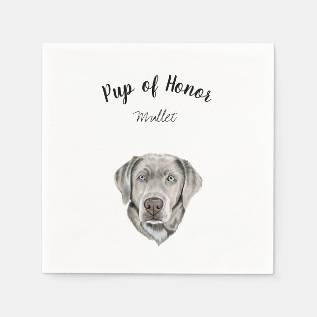 Serviette En Papier Cocktail de chien serviettes (Devant)