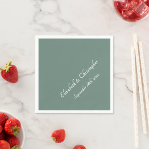 Serviette En Papier Cocktail de dîner de fête de mariage élégant monog