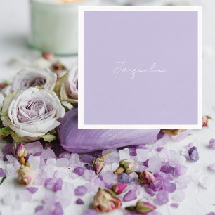 Serviette En Papier Cocktail de douche personnalisé écriture Lavande 