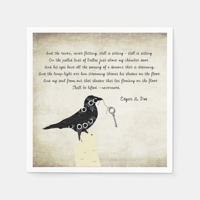 Serviette En Papier Cocktail de fête d'Halloween serviettes (Devant)