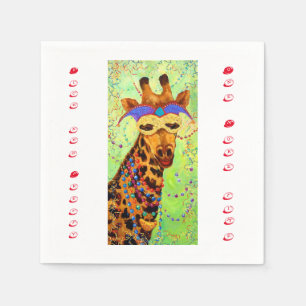 Serviette En Papier Cocktail de girafe riche et jolie Napkin
