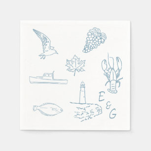 Serviette En Papier cocktail de mariage de Nouvelle-Écosse