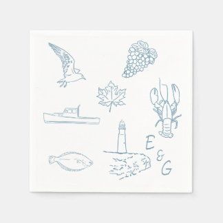 Serviette En Papier cocktail de mariage de Nouvelle-Écosse