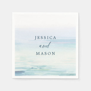 Serviette En Papier Cocktail de mariage de plage Napkin