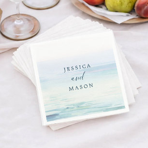 Serviette En Papier Cocktail de mariage de plage Napkin