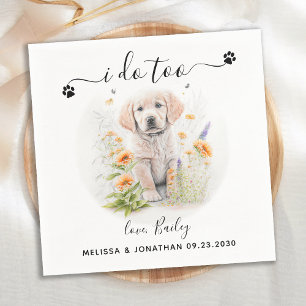 Serviette En Papier Cocktail de mariage pour chien