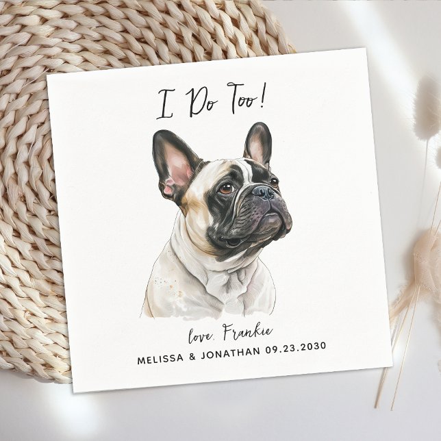 Serviette En Papier Cocktail de mariage pour chien (Créateur téléchargé)