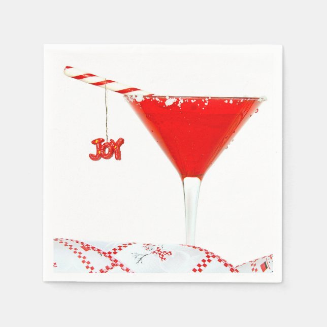 Serviette En Papier Cocktail de Noël avec Sucre de canne (Devant)
