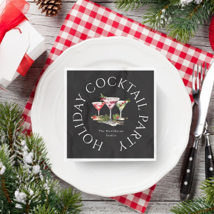 Serviette En Papier Cocktail de Noël et soirée élégante