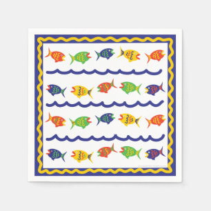 Serviette En Papier Cocktail de poisson Napkin