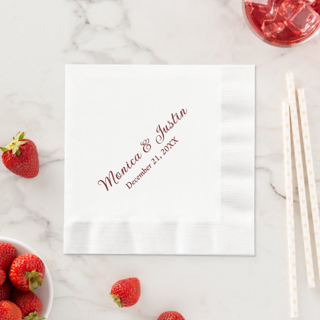 Serviette En Papier Cocktail de réception de mariage (En situation)