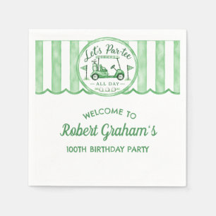 Serviette En Papier Cocktail de thème de golf pour fête de 100e annive