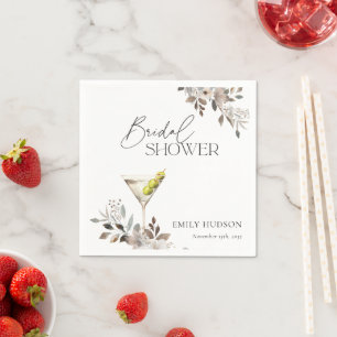 Serviette En Papier Cocktail Dirty Martini Baby Shower de Mariée
