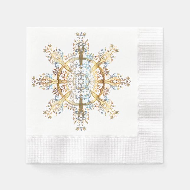 Serviette En Papier Cocktail en fût de neige serviettes (Devant)