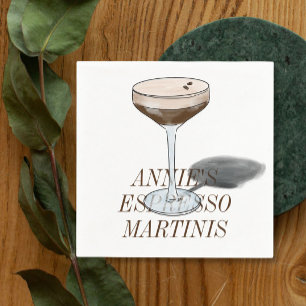 Serviette En Papier Cocktail Espresso Martini