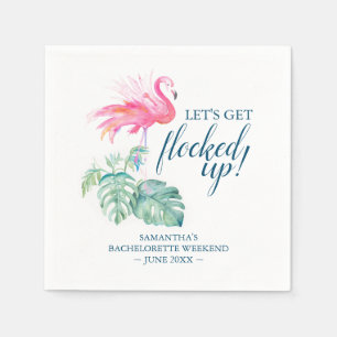 Serviette En Papier Cocktail Faisons Nous Envahir Par Les Flamingos