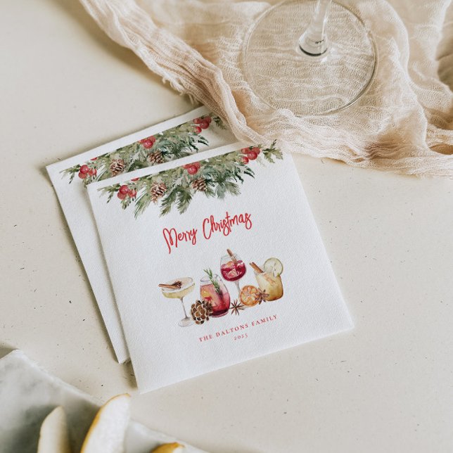 Serviette En Papier Cocktail fête de Noël (Créateur téléchargé)