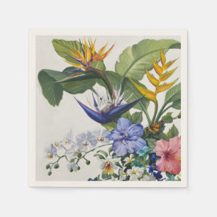 Serviette En Papier Cocktail floral tropical Napkin