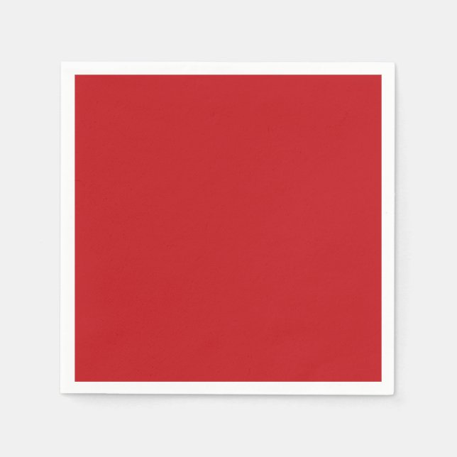 Serviette En Papier Cocktail générique Simple Rouge (Devant)