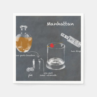 Serviette En Papier Cocktail Manhattan