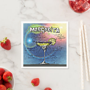 Serviette En Papier Cocktail Margarita (#9 sur 12 jeux de recettes de