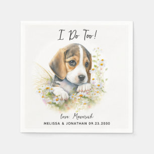 Serviette En Papier Cocktail Mariage de chien